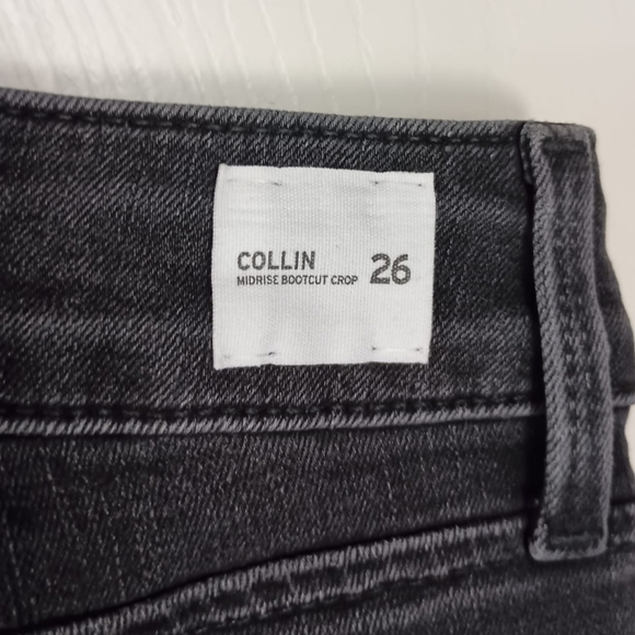 Hudson Collin Mid-Rise Cropped Bootcut Jeans in Black Wash Size 26 - Picture 7 of 10
